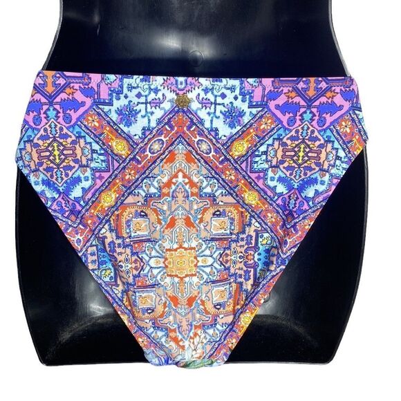 Nanette lepore Anthropologie large NWT bikini bottom colorful bohemian mandala - Picture 3 of 6